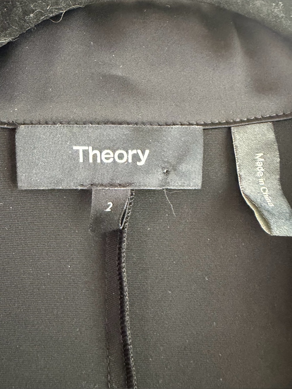 Theory Black Satin Midi Twist Dress size 2 - Picture 4 of 5